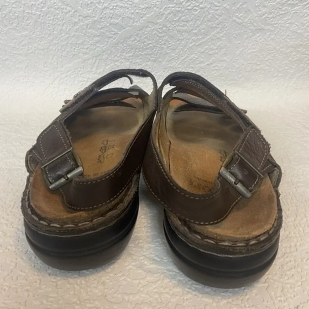 Finn Comfort Brown Sylt Leather Slingback Sandals Women 42/US11‎ Germany Leather